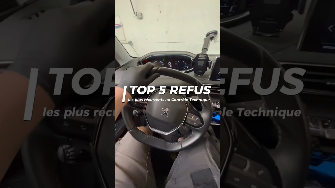 TOP 5 MOTIFS DE REFUS AU CONTRÔLE TECHNIQUE 🚘❌ #controletechnique #automobile #voiture #mécanique