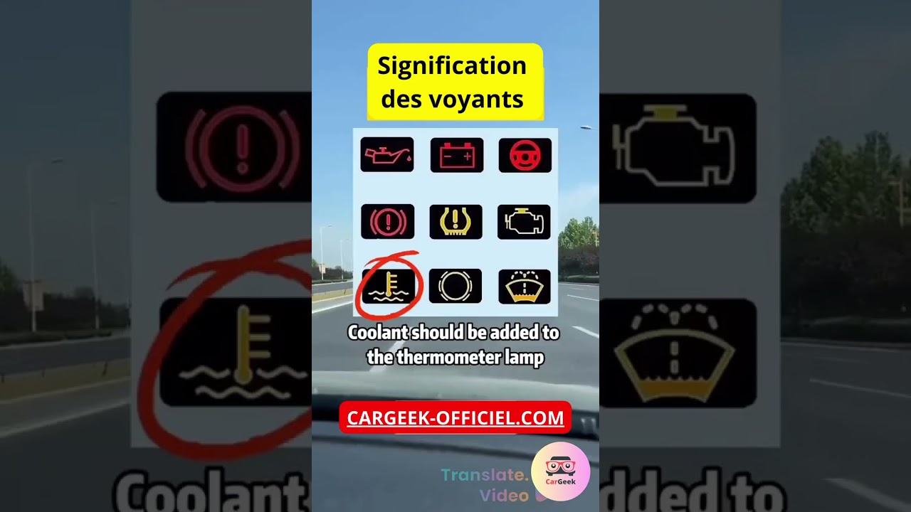 Signification des voyants, Combien en connaissais tu ? 🚗🤓