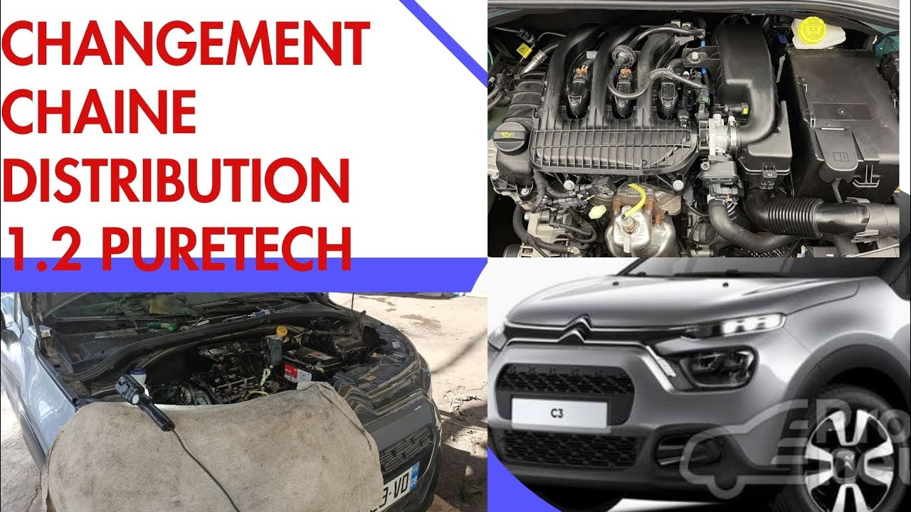 Changement courroie distribution Citroën C3 2022 1.2 PureTech 83 ch (atmosphérique)