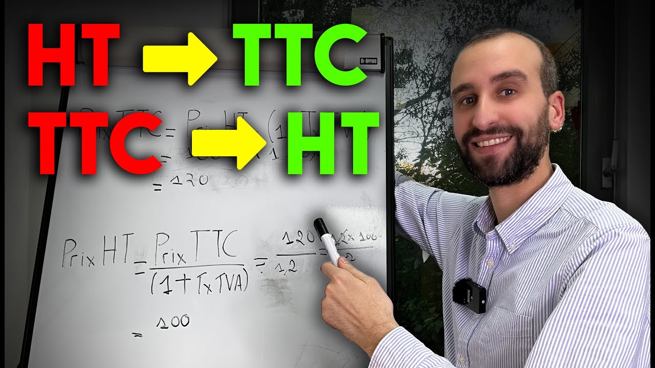 Calcul pour passer du HT au TTC et du TTC au HT (formules et exemple)