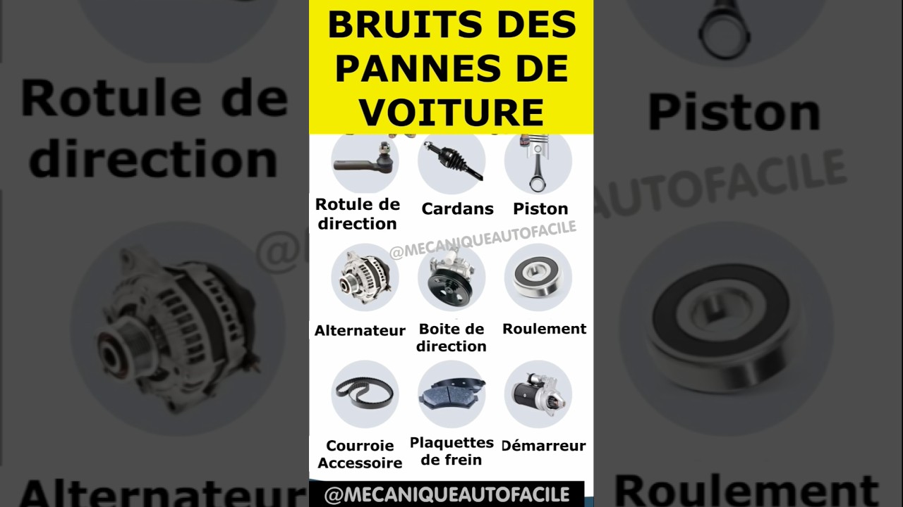 Bon à savoir, bruits des pannes de voiture 🤔😊🙋🏼‍♂️🚘 #voiture #automobile #conseilsauto #astuce