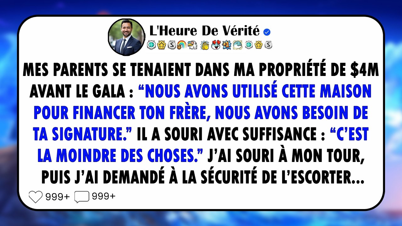 Mes parents ont financé la fausse entreprise de mon frère avec le patrimoine de $4M qui...