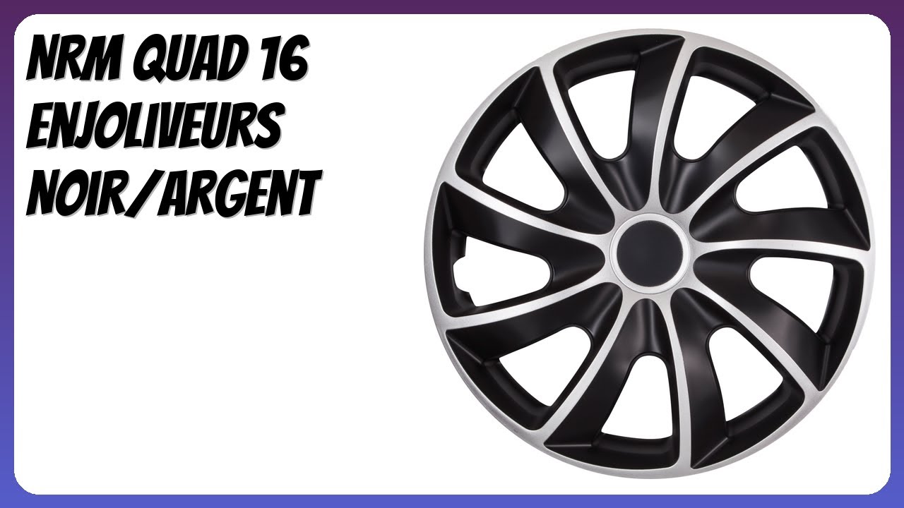 AVIS (2025) : NRM QUAD 16 Enjoliveurs Noir/Argent. DÉTAILS