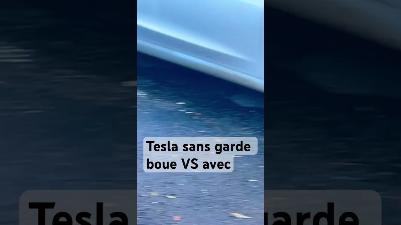 #tesla sans garde-boue VS avec !