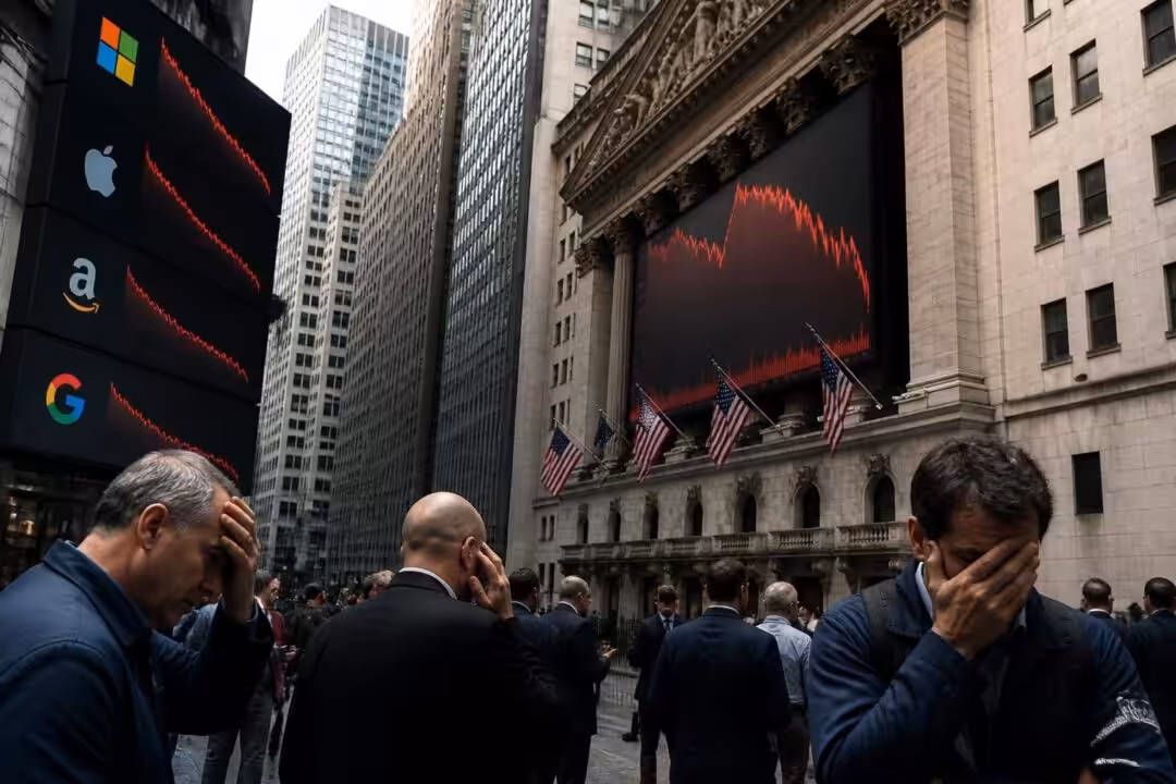 wall street recule face à des résultats financiers décevants des grandes entreprises technologiques, créant une incertitude sur les marchés.